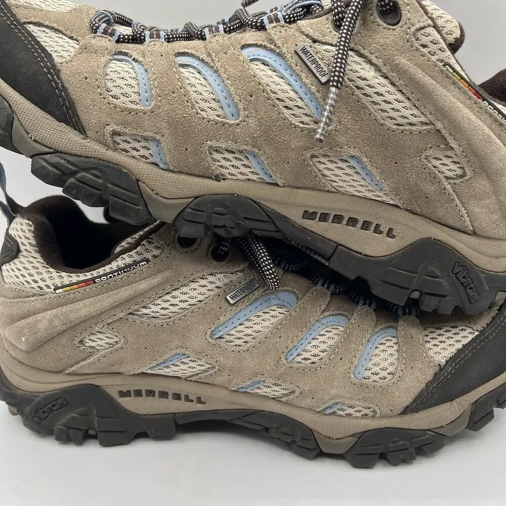 Merrell Women’s Moab 2 Waterproof Hiking Shoes • Vibram • Dusty Olive US 10.5 M